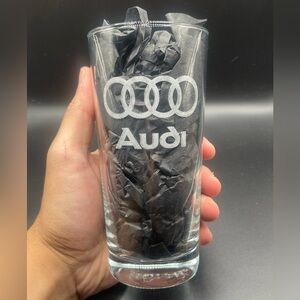 Audi 16oz Etched Beer Mug – Custom Glass for Car Enthusiasts